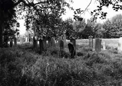 Begraafplaats, ca. 1980, foto M.A. Douma (Tg. 818, inv.nr N15-132d)
